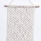 Macramé Wall Hanging – Boho Chic Handmade Woven Tapestry, Modern Rustic Wall Art for Apartment, Dorm, Bedroom, or Nursery, 10" W x 39" L, Off-White